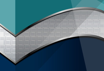 blue silver curve background, Vector Illustration