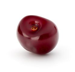 Sweet cherry berry isolated on white background cutout