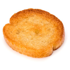 Crusty bread toast slice