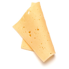 cheese slice isolated on white background cutout