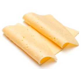 cheese slices isolated on white background cutout