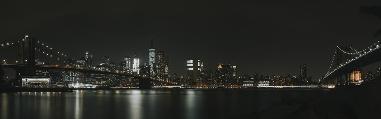 Obraz premium New York Skyline w ciemności