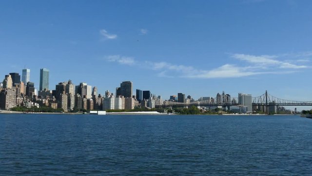 Manhattan Skyline with Queensboro Bridge in the Background, East River view from Long Island City, New York