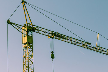 Bau Kran in Gelb