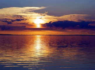 sunset upon Baltic sea