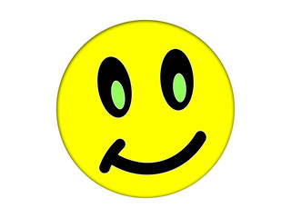 Fototapeta premium Yellow face on a white background