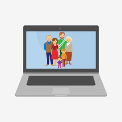 Laptop illustration icon