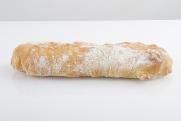 fresh bread on white