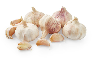 Garlic isolated on white background