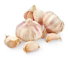 Obraz premium Garlic isolated on white background
