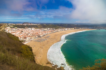 Panorama of Nazare, Portugal