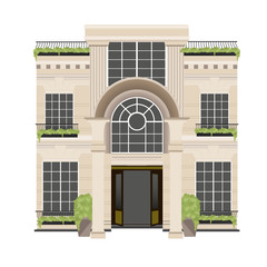 Real estate design hotel buildings and hotel buildings vector set. Vector