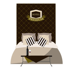 Interior design detail of a luxury hotel room