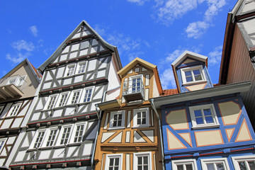 Obraz premium Homberg (Efze): Malerische Häuser in der Altstadt (Hessen)