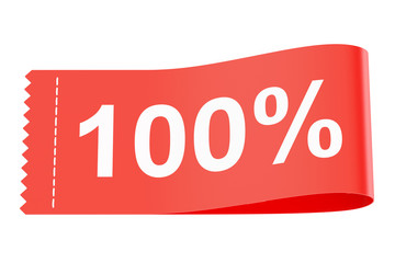 100% discount clothing tag, 3D rendering
