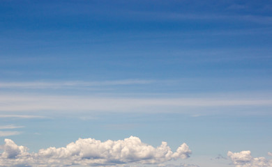 cloud and blue sky on green mountain