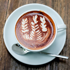hot mocha on the table