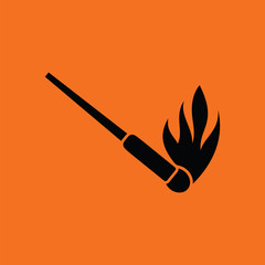 Burning matchstik icon