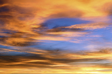 cloudy sky at sunset