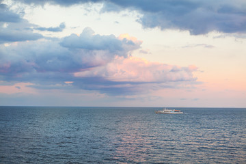 Fototapeta premium passenger boat on the sea