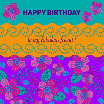 Happy Birthday Label for Holiday . for Invitations and Greeting Cards. Happy Birthday Poster, Banner, Placard or Card  Vector