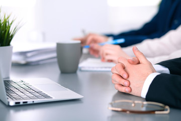 Group of business people working together in office