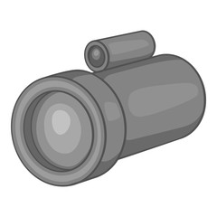 Lantern icon in black monochrome style isolated on white background. Light symbol vector illustration