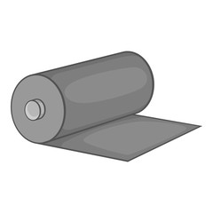 Fabric roll icon in black monochrome style isolated on white background. Sewing symbol vector illustration