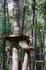 Parco avventura, percorsi aerei.