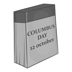 Columbus day of twelfth october icon in black monochrome style isolated on white background. Holiday symbol vector illustration