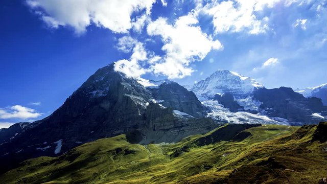 Eiger and Monch - Time Lapse Video