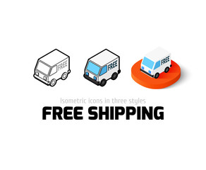 Free shipping icon in different style