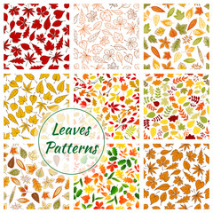 Seamless patterns of trees leaves