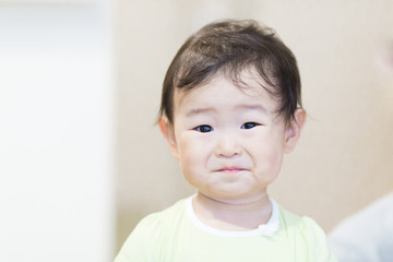 Fototapeta premium かわいい赤ちゃん 日本人