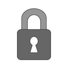 Lock symbol icon on white background. Vector illustration.