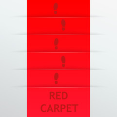 Red carpet on stairs