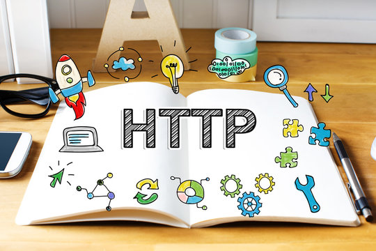 Http concept with notebook