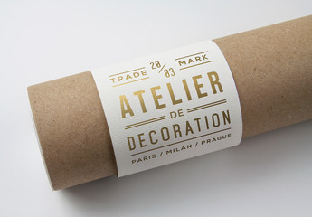 Cardboard Tube Packaging Mockup