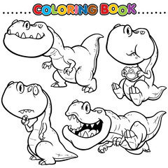 Cartoon Coloring Book -Dinosaurs