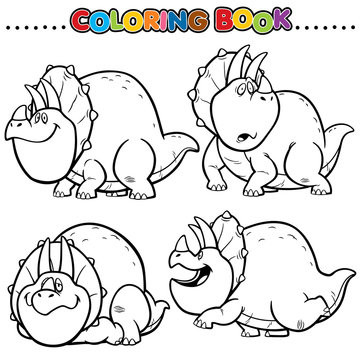 Cartoon Coloring Book -Dinosaurs
