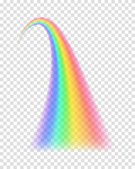 Transparent rainbow. Vector illustration. Realistic raibow on transparent background.