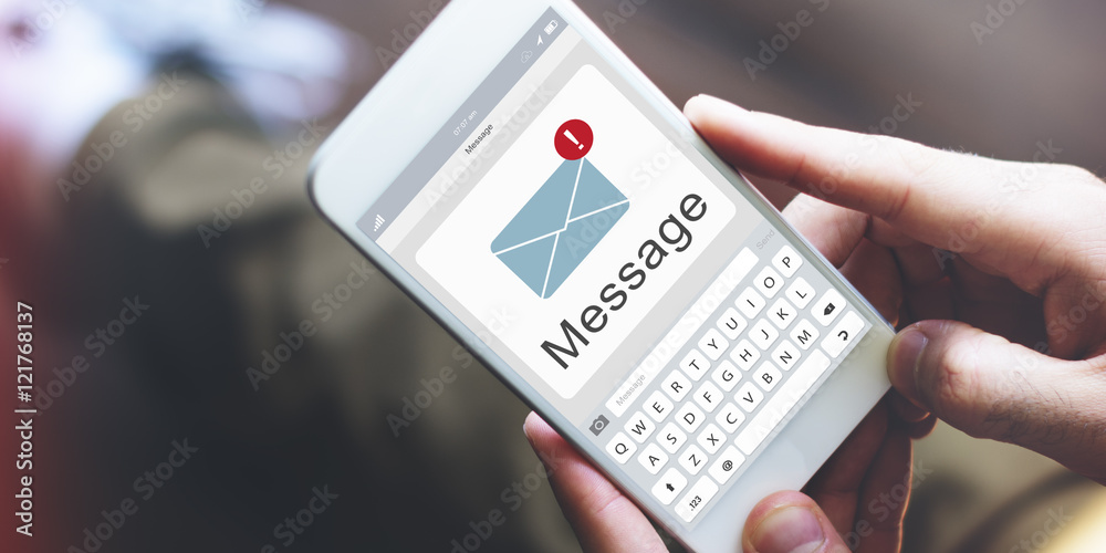 Wall mural message text mail chat communication concept