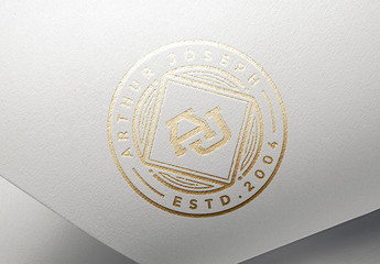 Metallic Foil Stamping Mockup 01