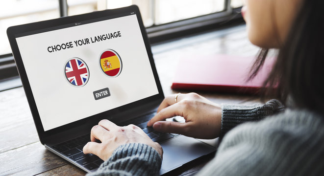 Language Dictionary English Spanish Concept