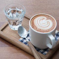 hot mocha on the table