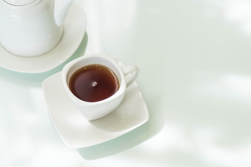 tea cup on the table
