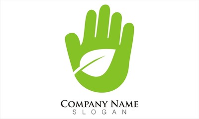 green hand logo