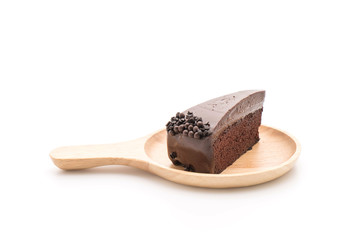 chocolate cake on white