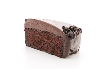 chocolate cake on white