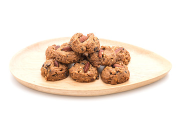 almond cookies on white